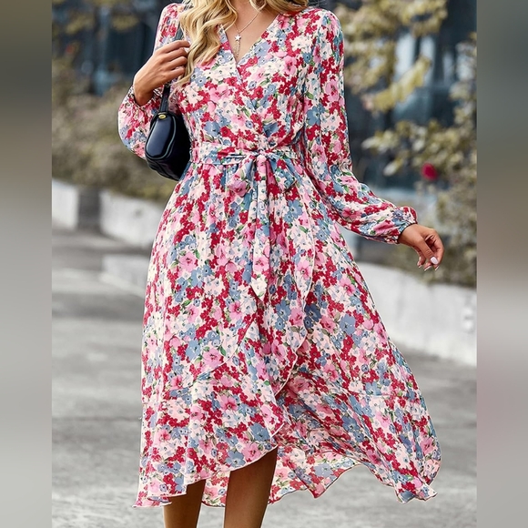 PrettyGarden Dresses & Skirts - Floral Wrap Dress